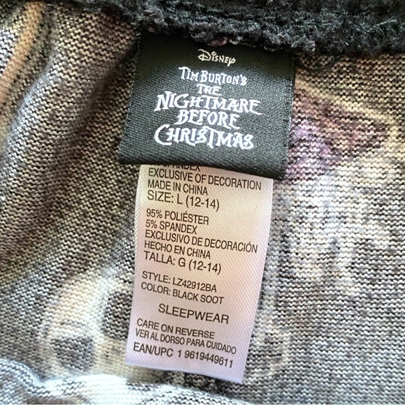 Disney Tim Burton’s The Nightmare Before Christmas Pajama Pants Women’s Size L - Picture 3 of 4